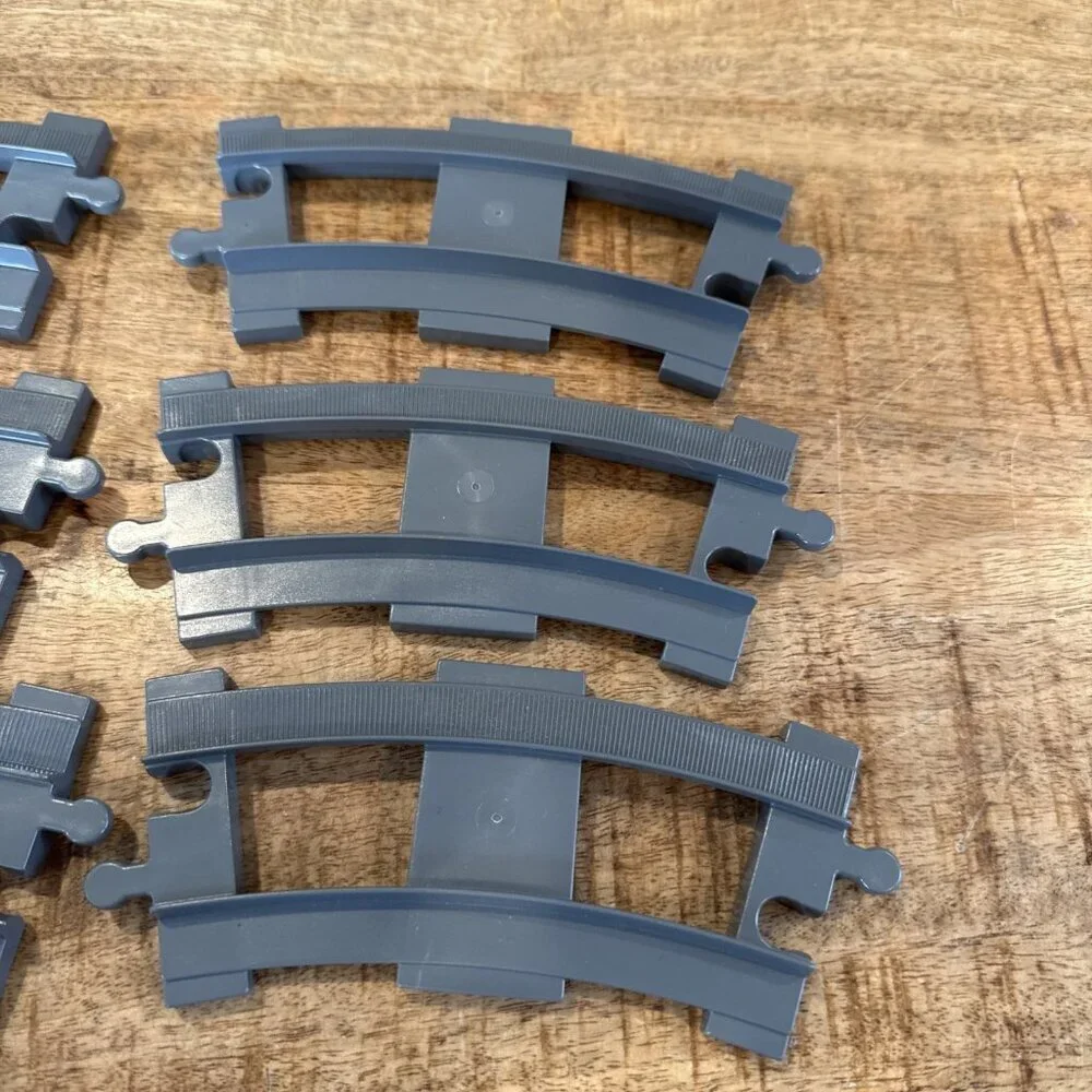Lego Duplo Vintage Track - Dark Gray Straight Track (Part 6377) Lot Of 6
